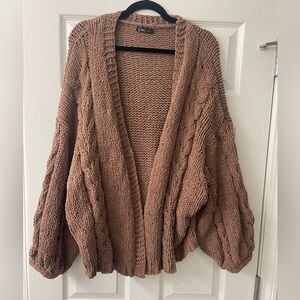 Soft knit open sweater cardigan
